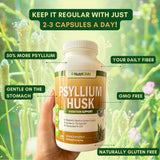 NutriONN Psyllium Husk Capsules back view with ingredients