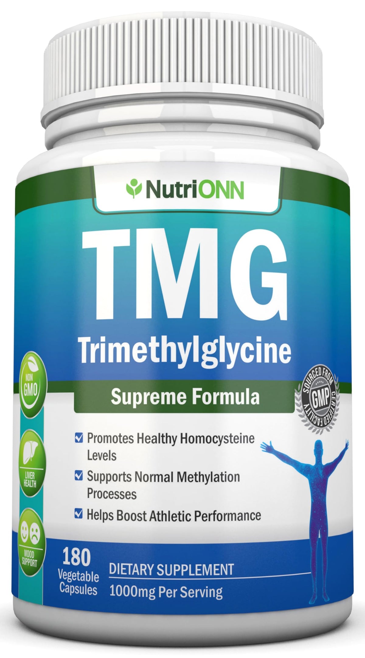 NutriONN Trimethylglycine TMG Supplement front view