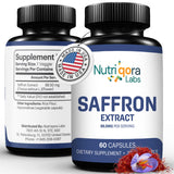 NUTRIQORA LABS Saffron Extract Capsules bottle front view