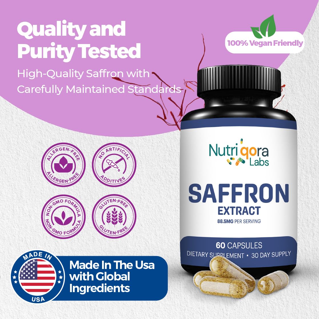 NUTRIQORA LABS Saffron Extract Capsules lifestyle scene