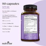 NutriRise daily wellness Support Supplement ingredients list on packaging