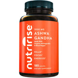 NutriRise Organic Ashwagandha Root Extract Capsules front view