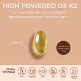 NutriShpere Vitamin D3 & K2 MK-7 Softgels side view