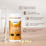 NutriShpere Vitamin D3 & K2 MK-7 Softgels softgel close-up