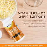 NutriShpere Vitamin D3 & K2 MK-7 Softgels with coconut oil
