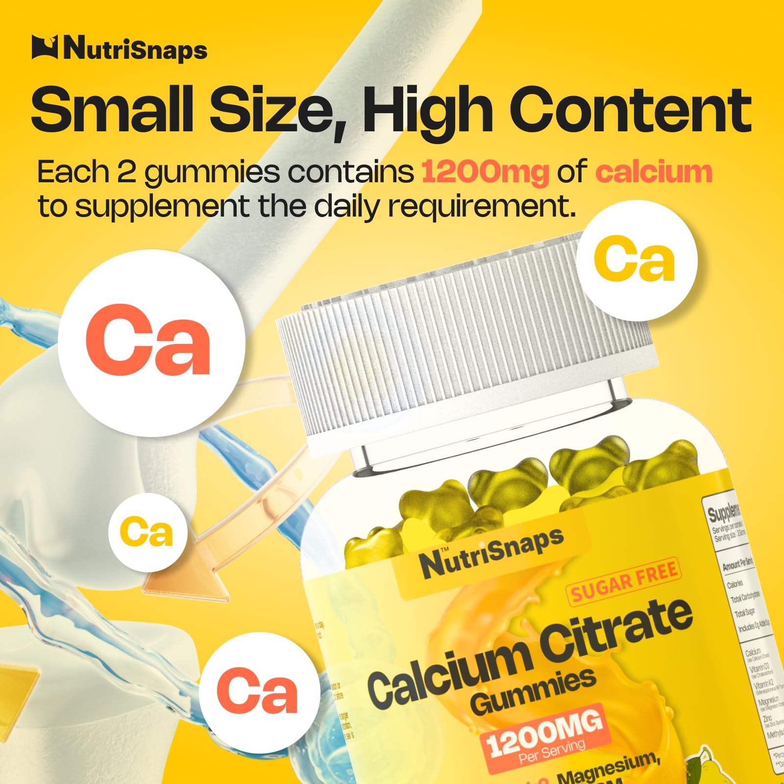 Nutrisnaps Calcium Citrate Gummies ingredients list