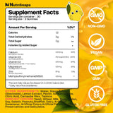 Nutrisnaps Calcium Citrate Gummies lemon flavour close-up