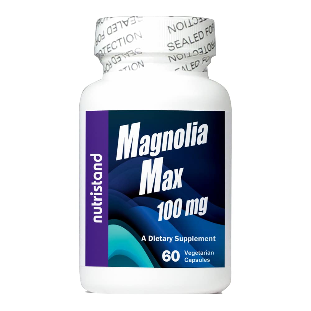 NutriStand Magnolia Max 100mg capsules front view with packaging