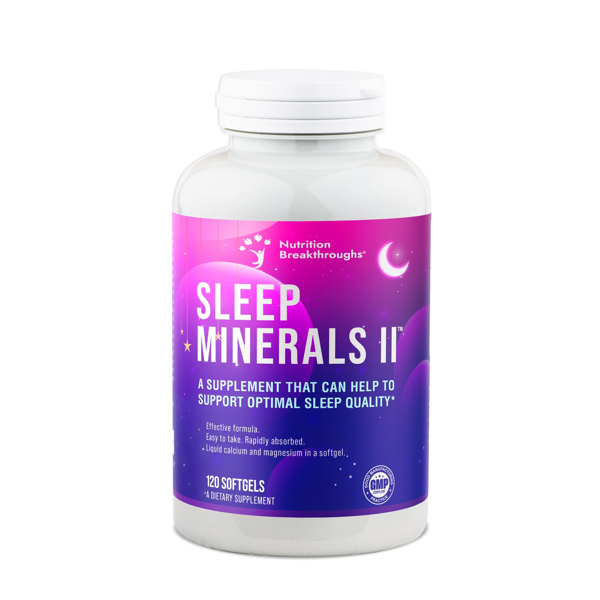 Nutrition Breakthroughs Sleep Minerals II softgel bottle front view