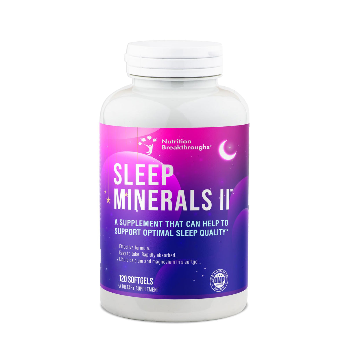 Nutrition Breakthroughs Sleep Minerals II softgel bottle front view