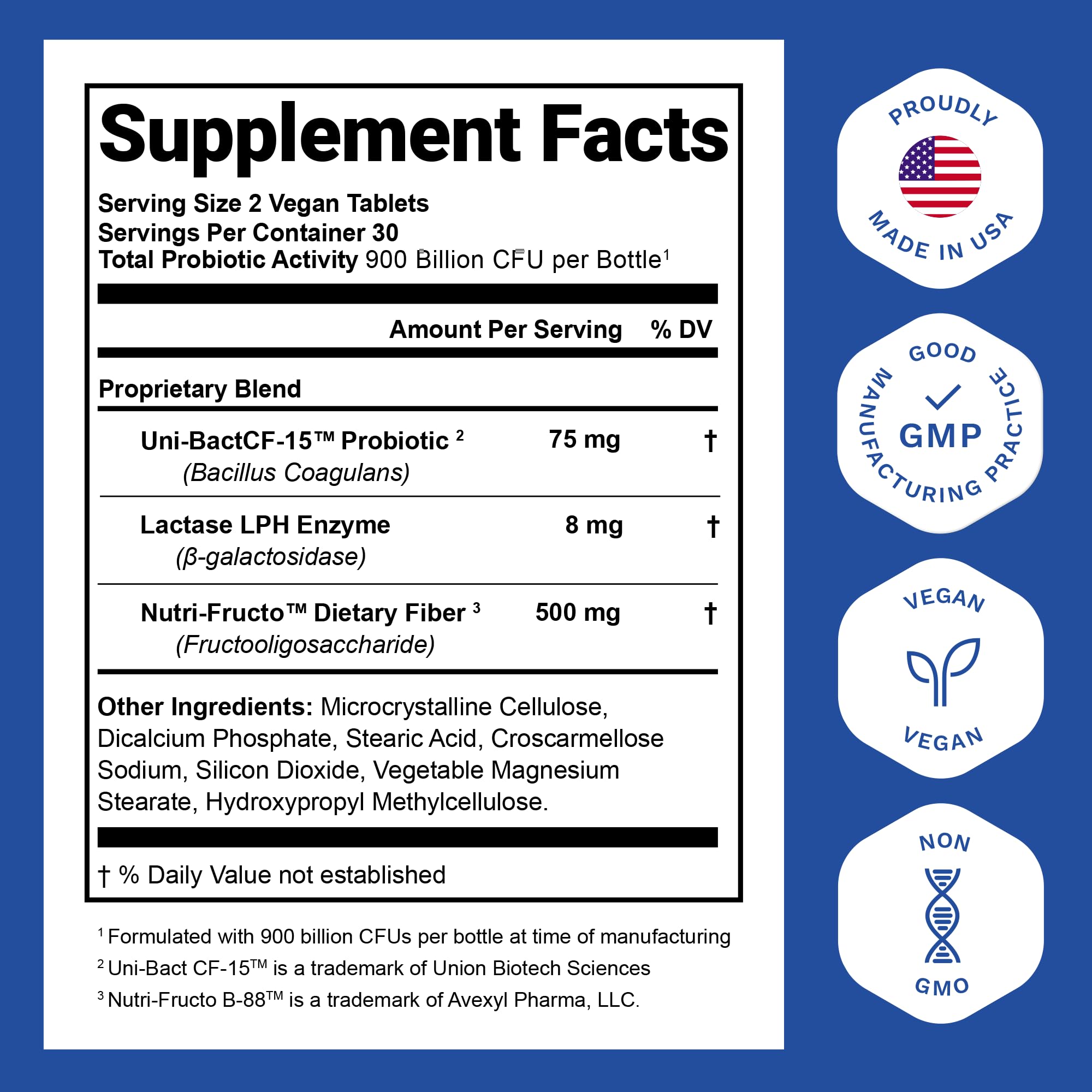 Nutrition Essentials Lactase Probiotic Supplement side view