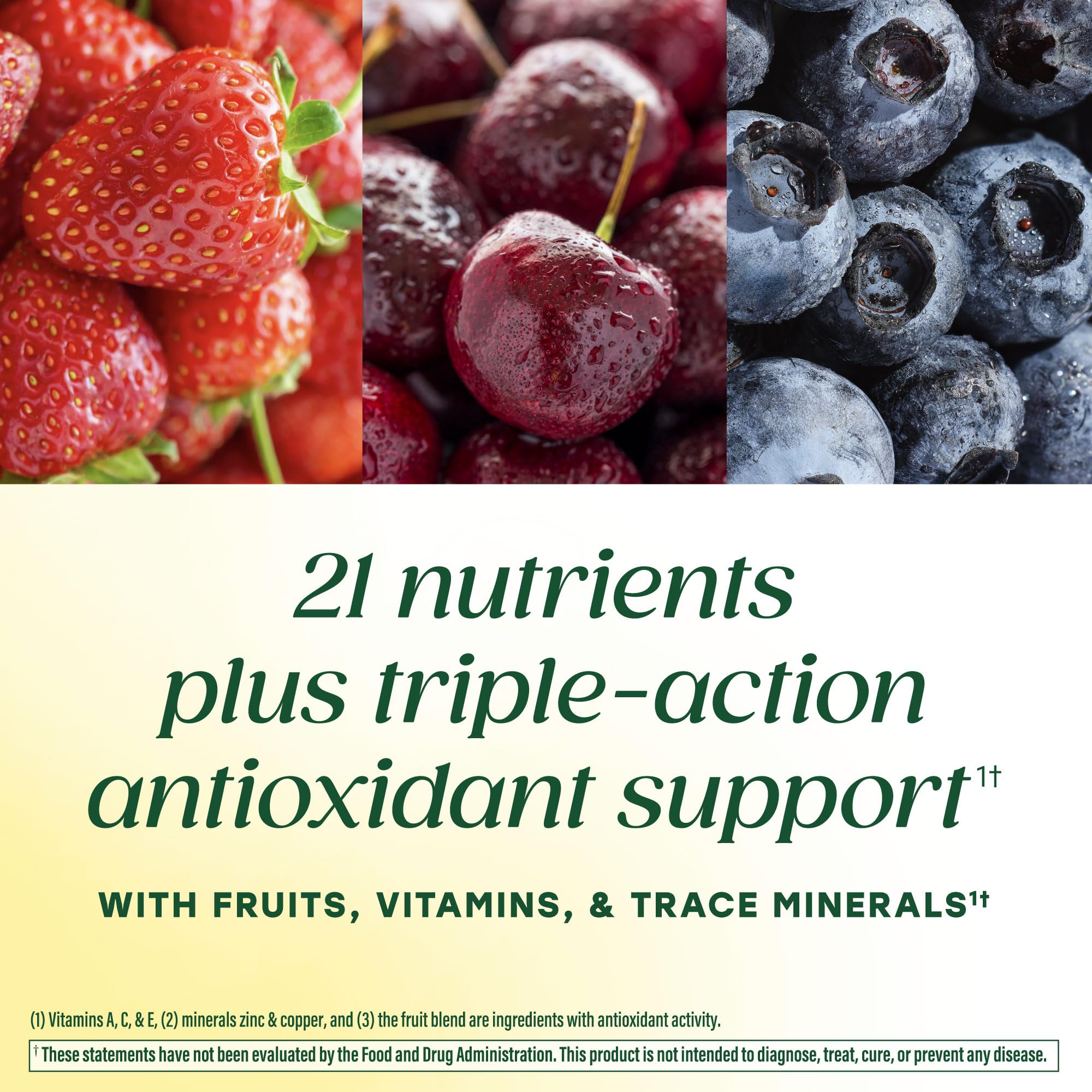 Nutrition facts label of MegaFood Women's 55+ Gummies