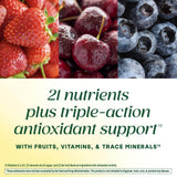 Nutrition facts label of MegaFood Women's 55+ Gummies