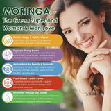 Nutrition facts of ELLAMENTZ Moringa Gummies on packaging