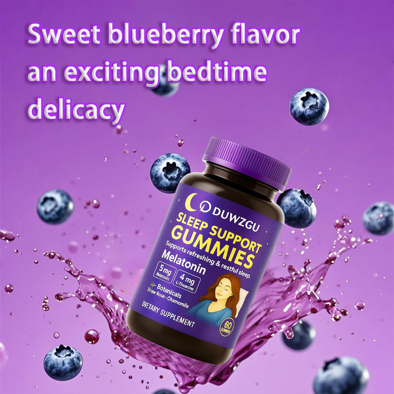 Nutrition label of DUWZGU Sleep Gummies
