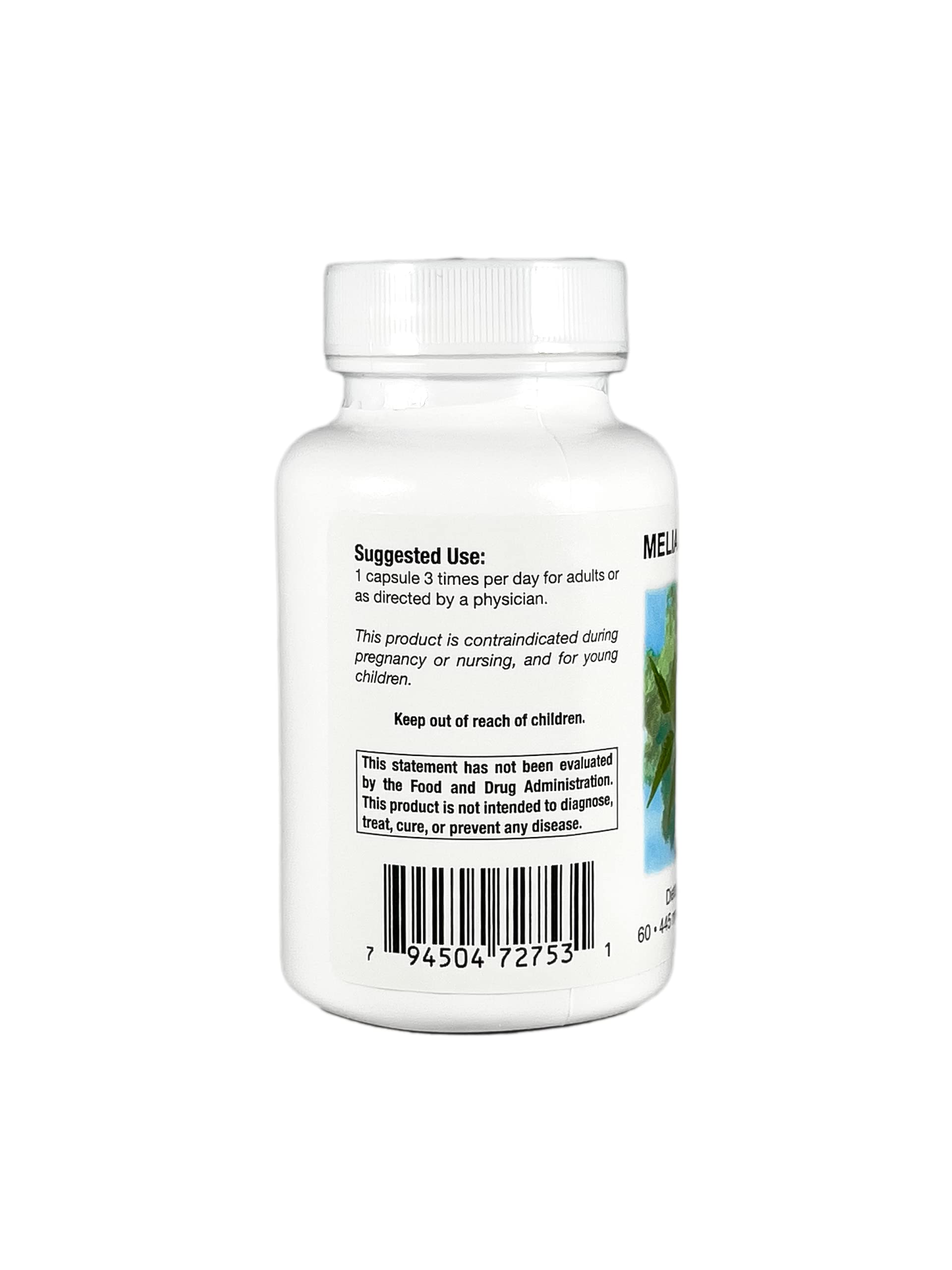 Nutrition Neem Leaf Capsules back view with ingredient list