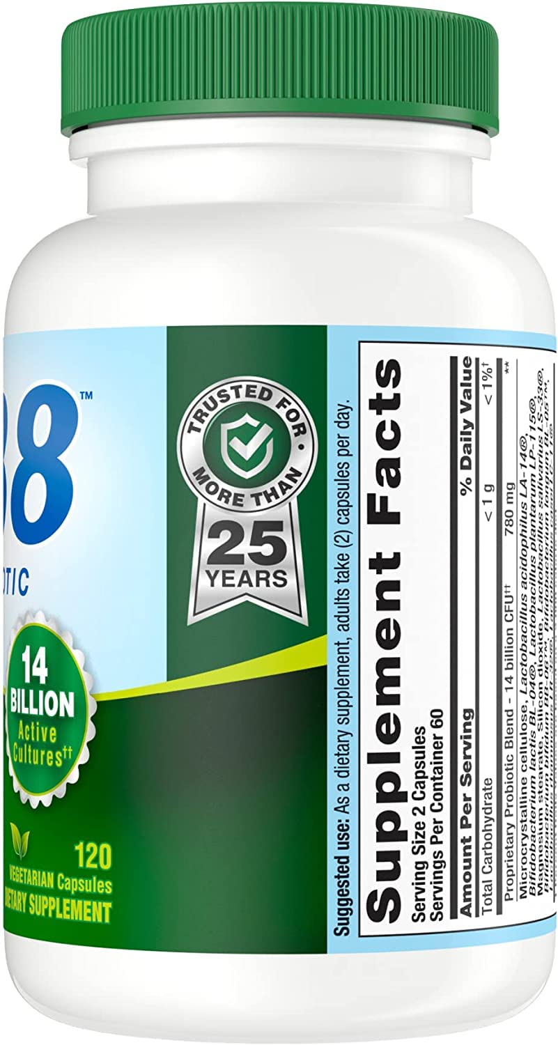 Nutrition Now PB 8 ProBiotic Acidophilus Vegetarian capsules close-up