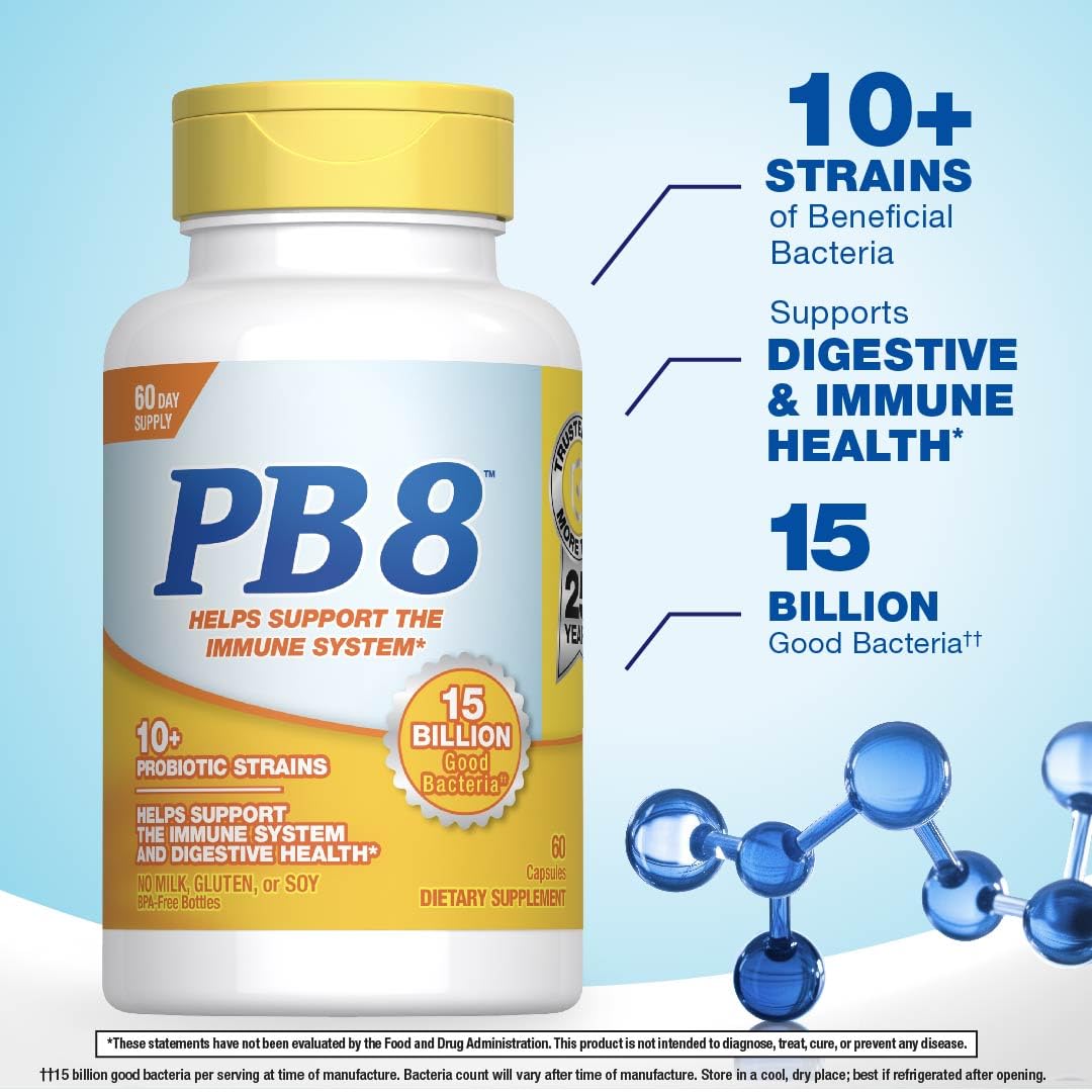 Nutrition Now PB 8 Probiotic capsules close-up
