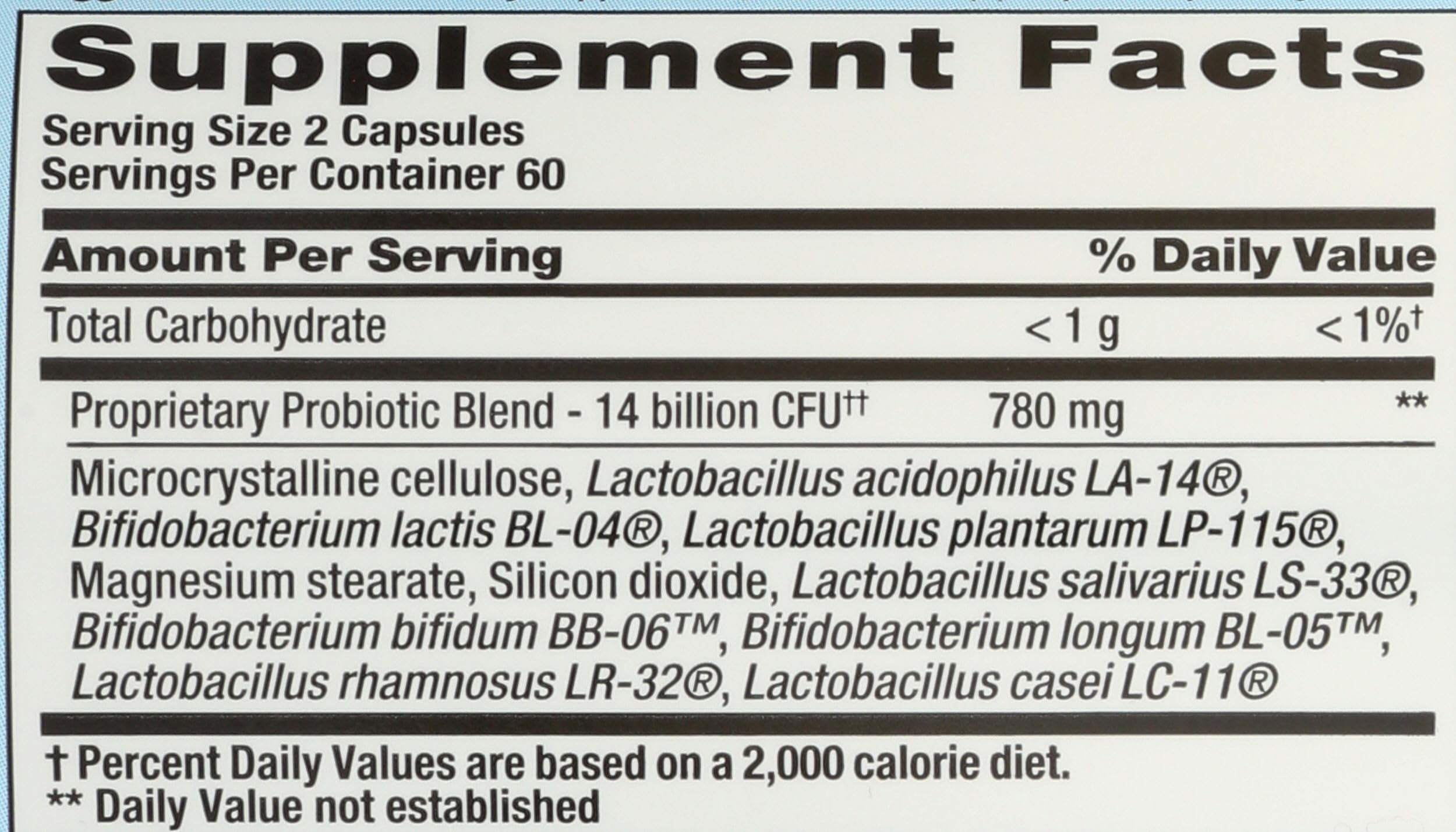 Nutrition Now PB 8 Probiotic capsules in a clear container