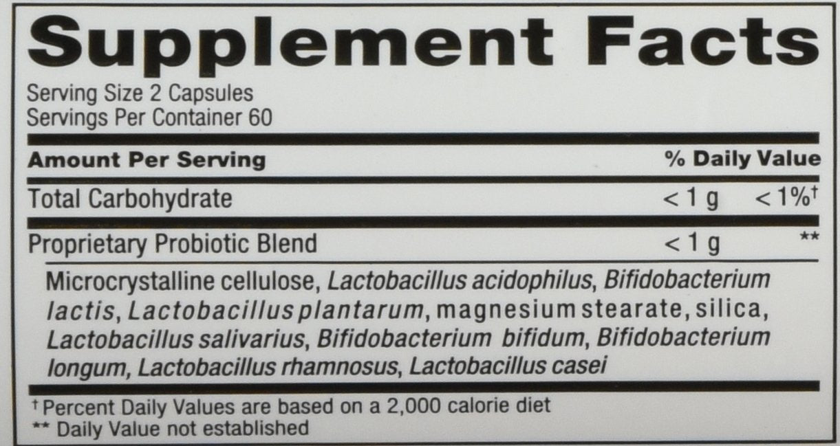 Nutrition Now PB-8 Probiotic Capsules side view showing capsule details