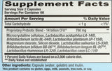 Nutrition Now PB 8 Probiotic label close-up