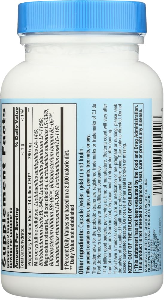 Nutrition Now PB8 Pro-biotic Acidophilus capsules close-up