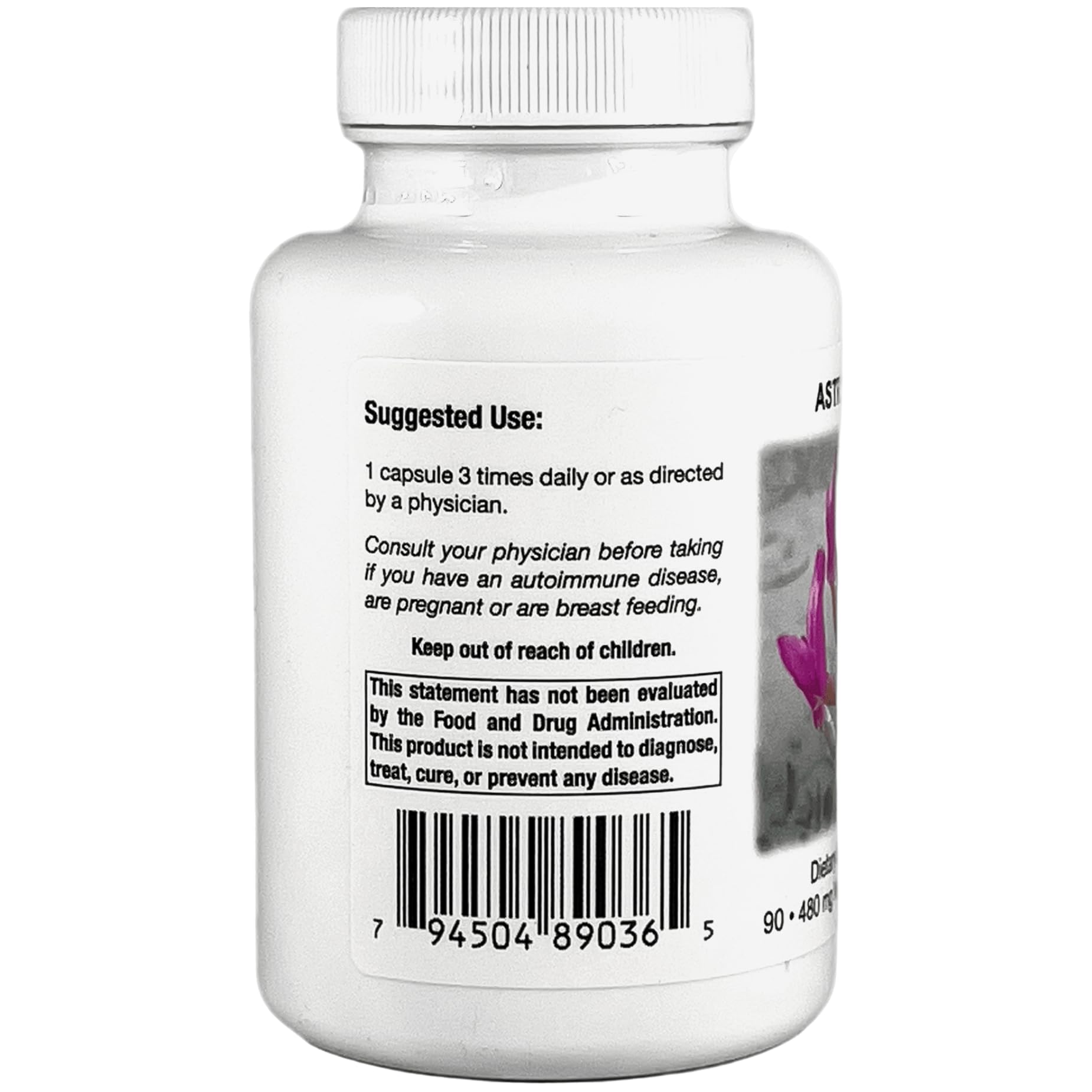 Nutrition Products Astragalus Root Capsules packaging