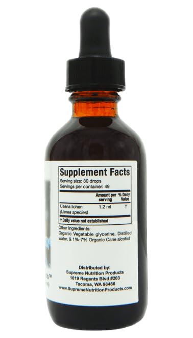 Nutrition Products Usnea Tincture 142g side view