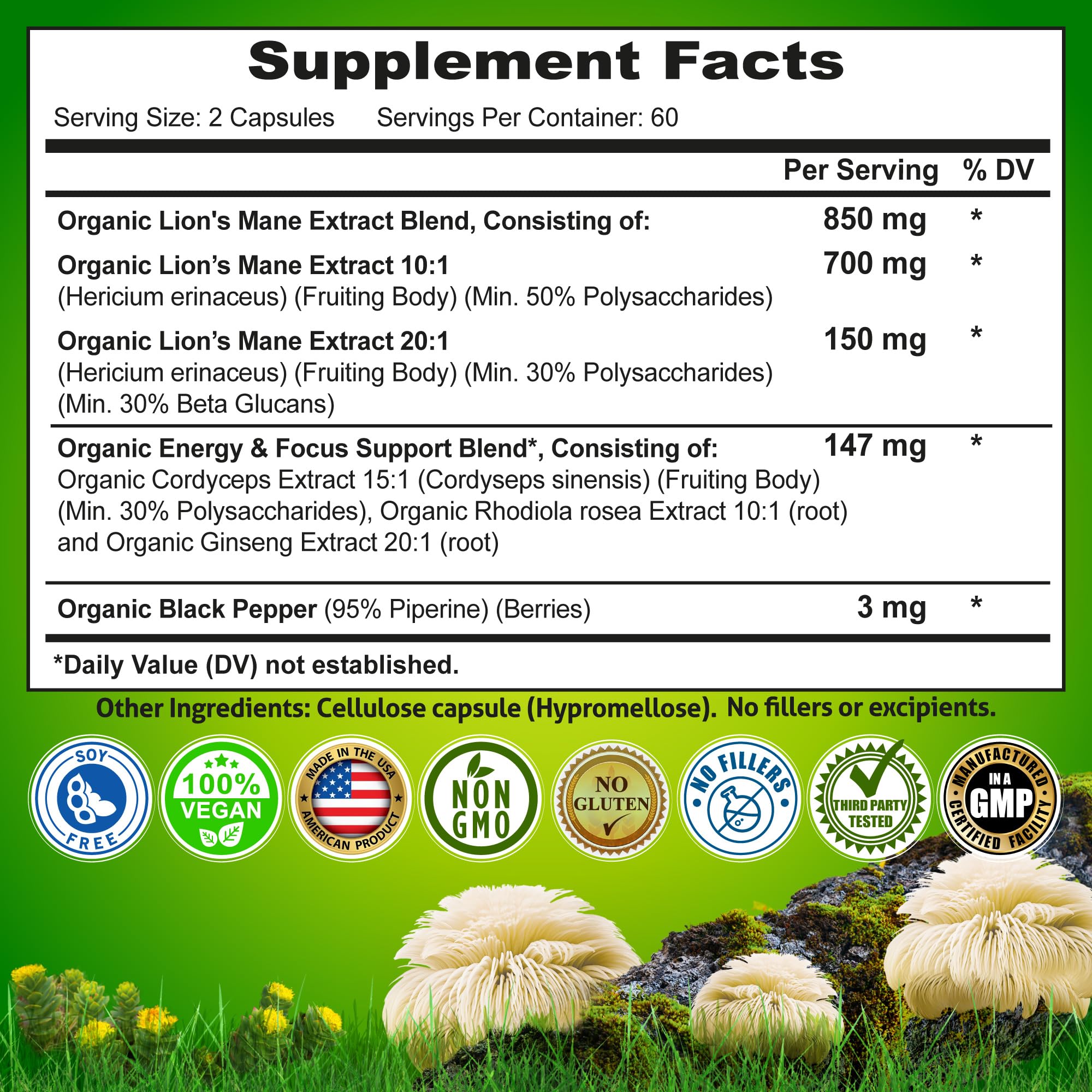 Nutrition Restore Lion's Mane Mushroom Capsules 850mg lifestyle scene