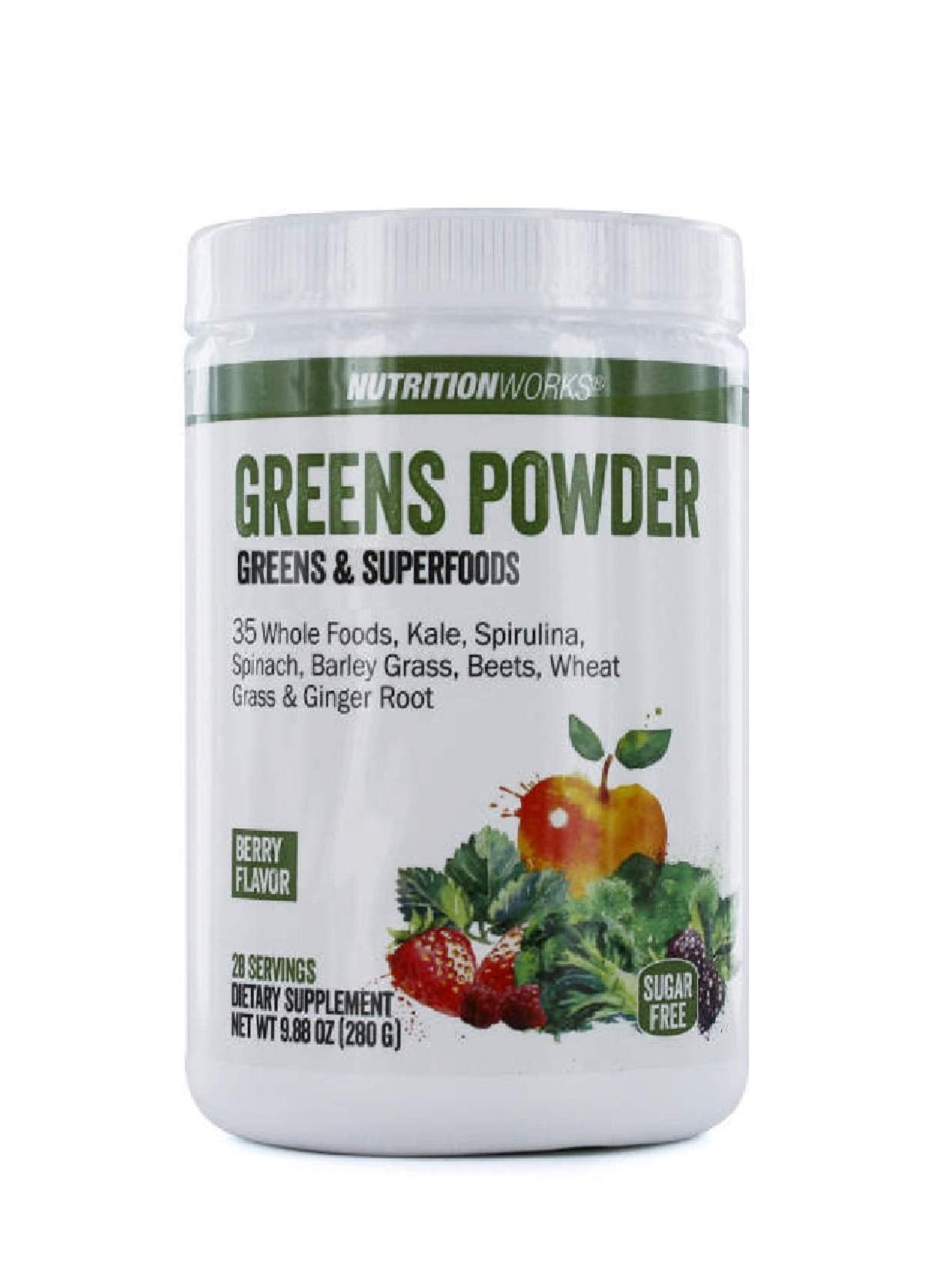 Nutrition Works Berry Flavoured Superfood Blend 349g front view