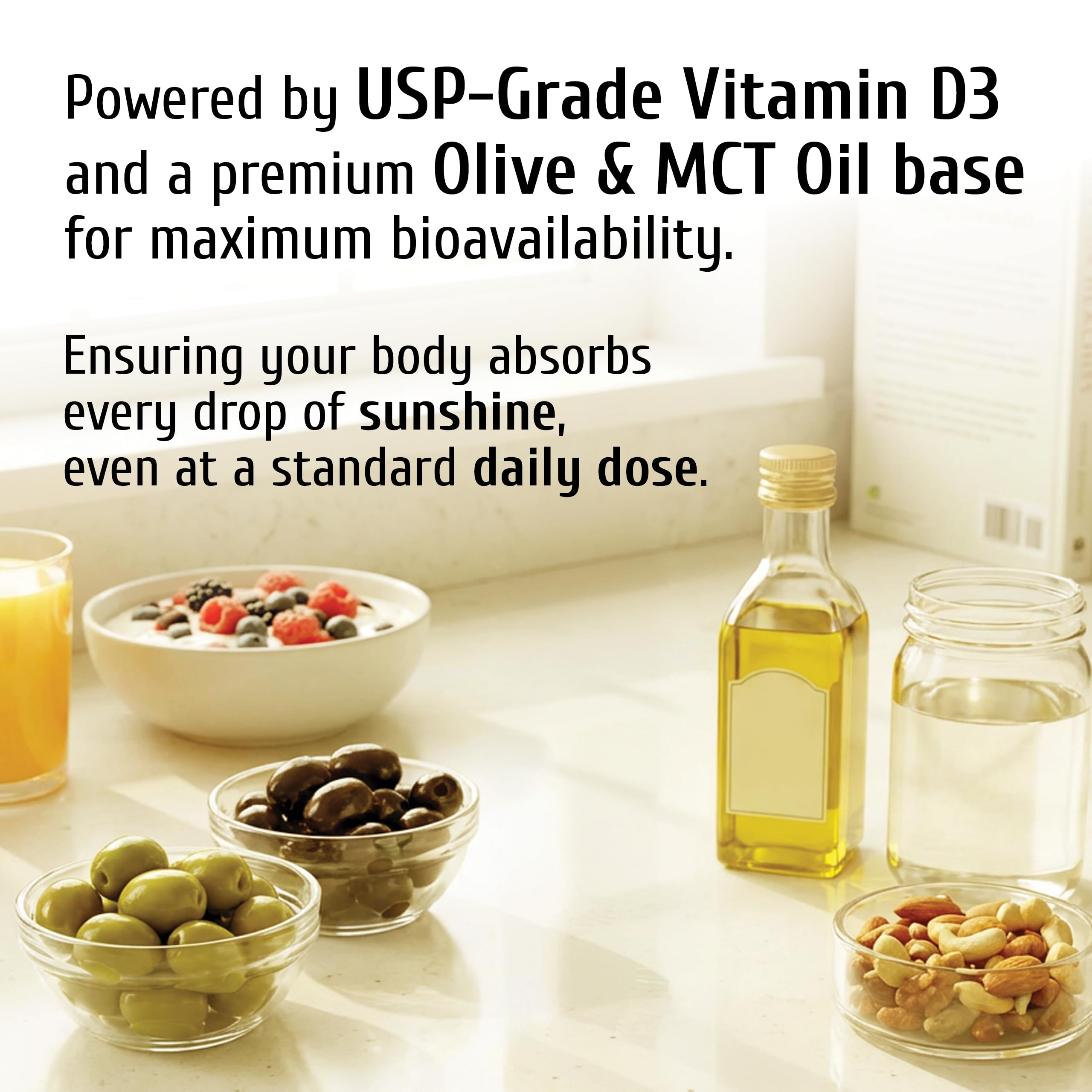 NUTRITION29 Vitamin D3 5000 IU supplement capsule in hand