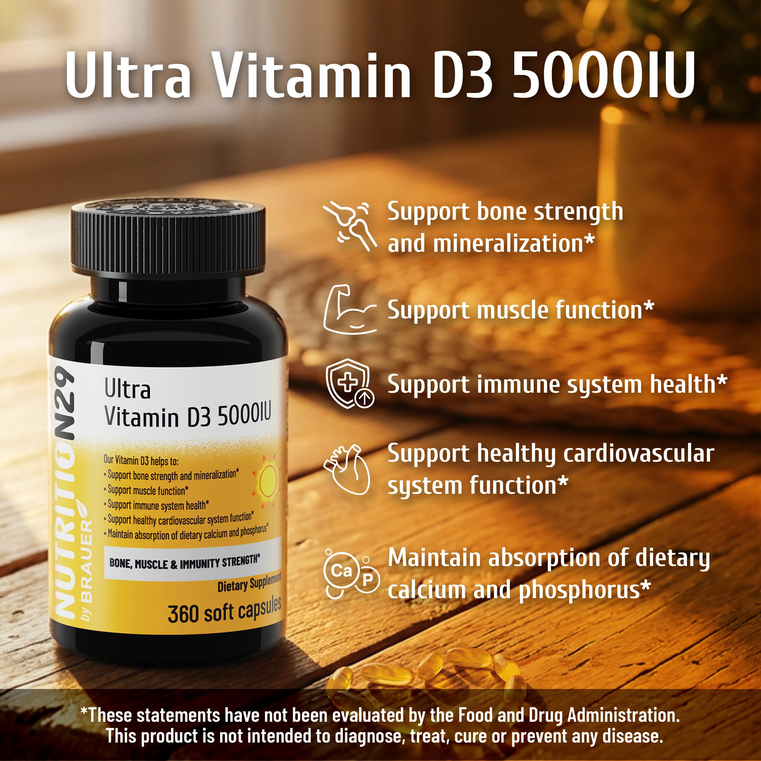 NUTRITION29 Vitamin D3 5000 IU supplement ingredients list