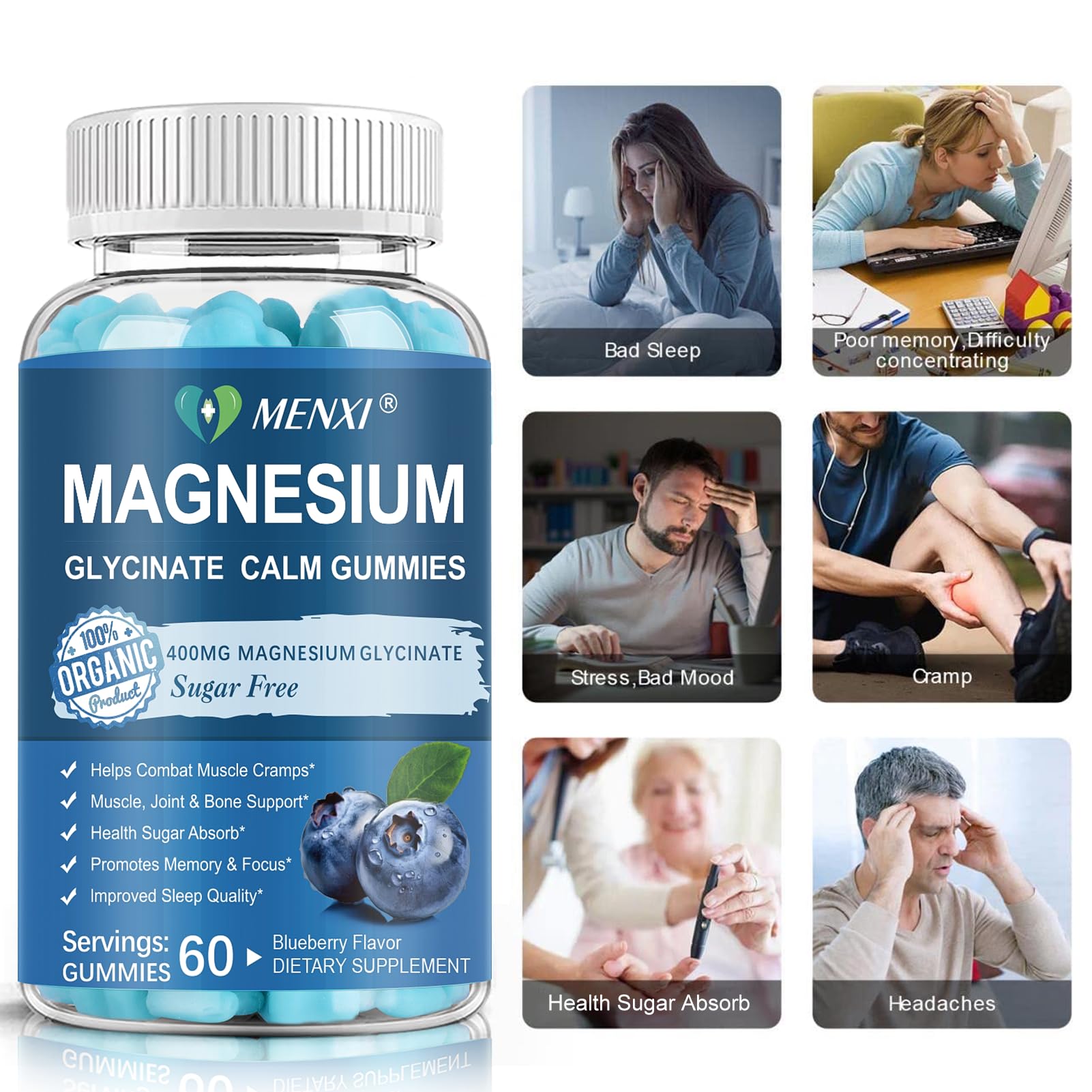 Nutritional information for MENXI Magnesium Gummies