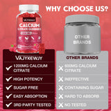 Nutritional information label of VAJYKEWJY Calcium Citrate Gummies