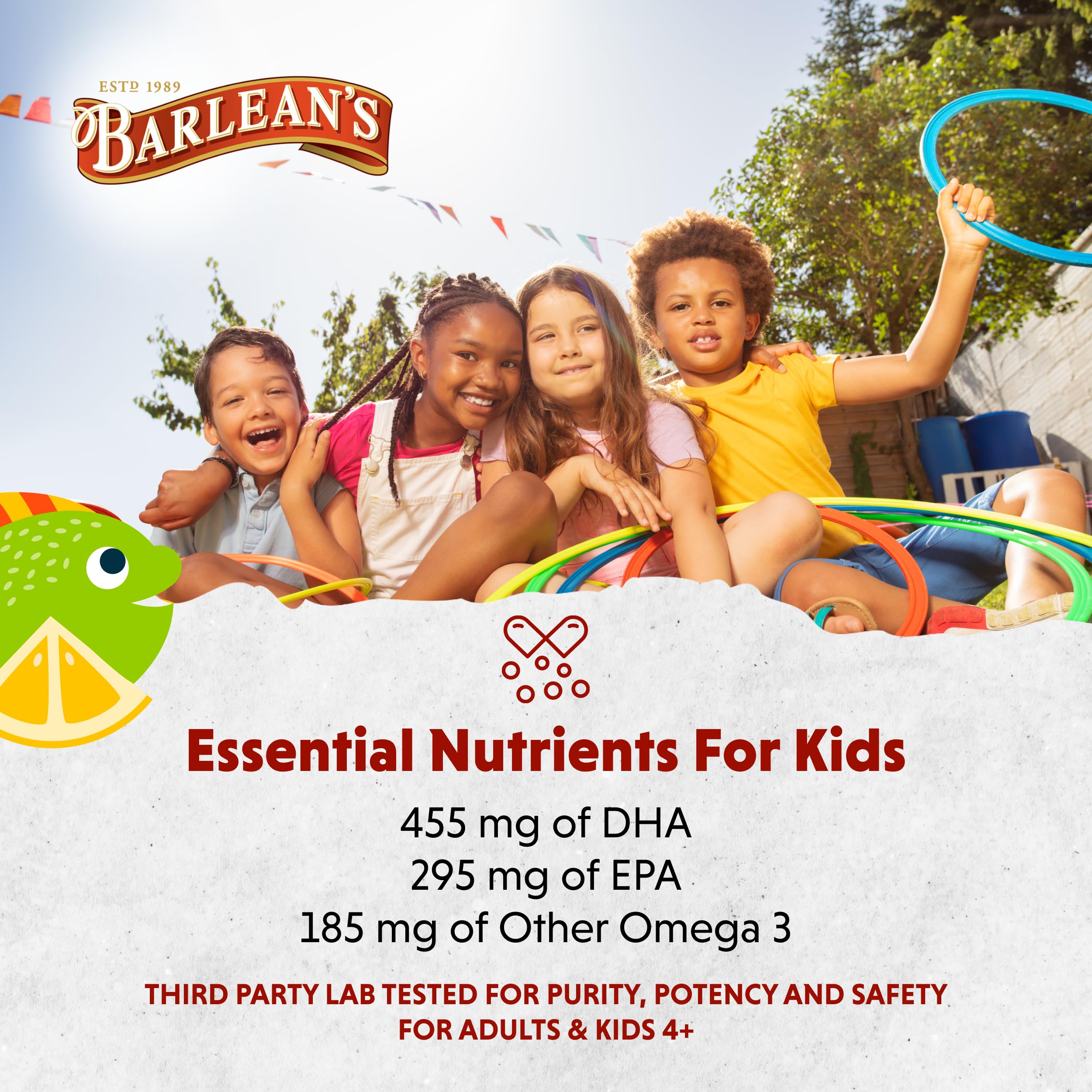 Nutritional information of Barlean's Omega Pals