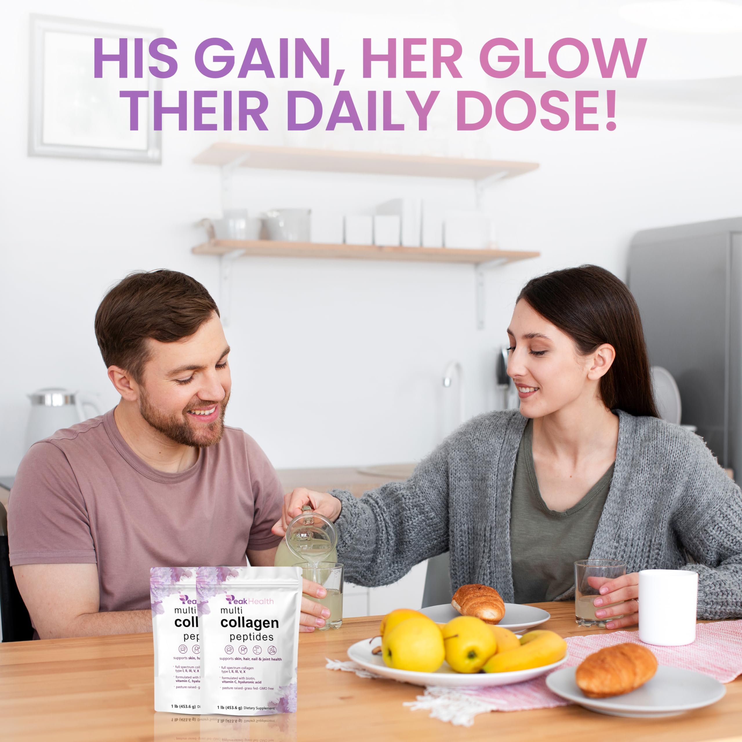 Nutritional information of Peakhealth Collagen Peptides Powder