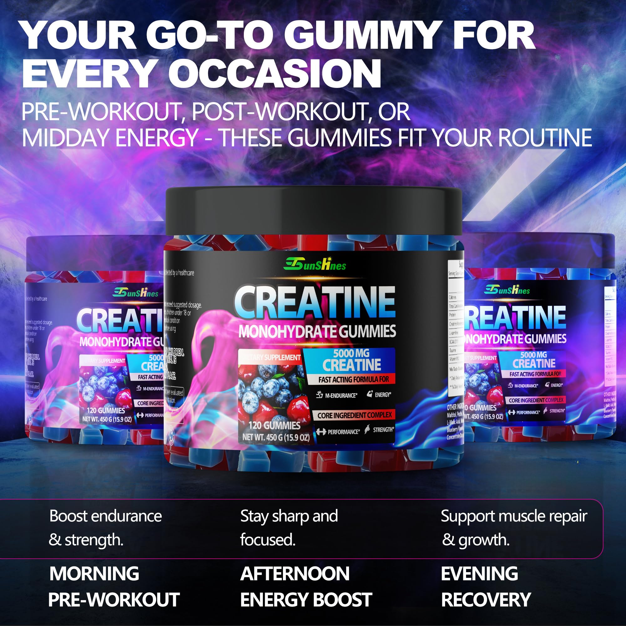 Nutritional information of tsunshnes Creatine Gummies