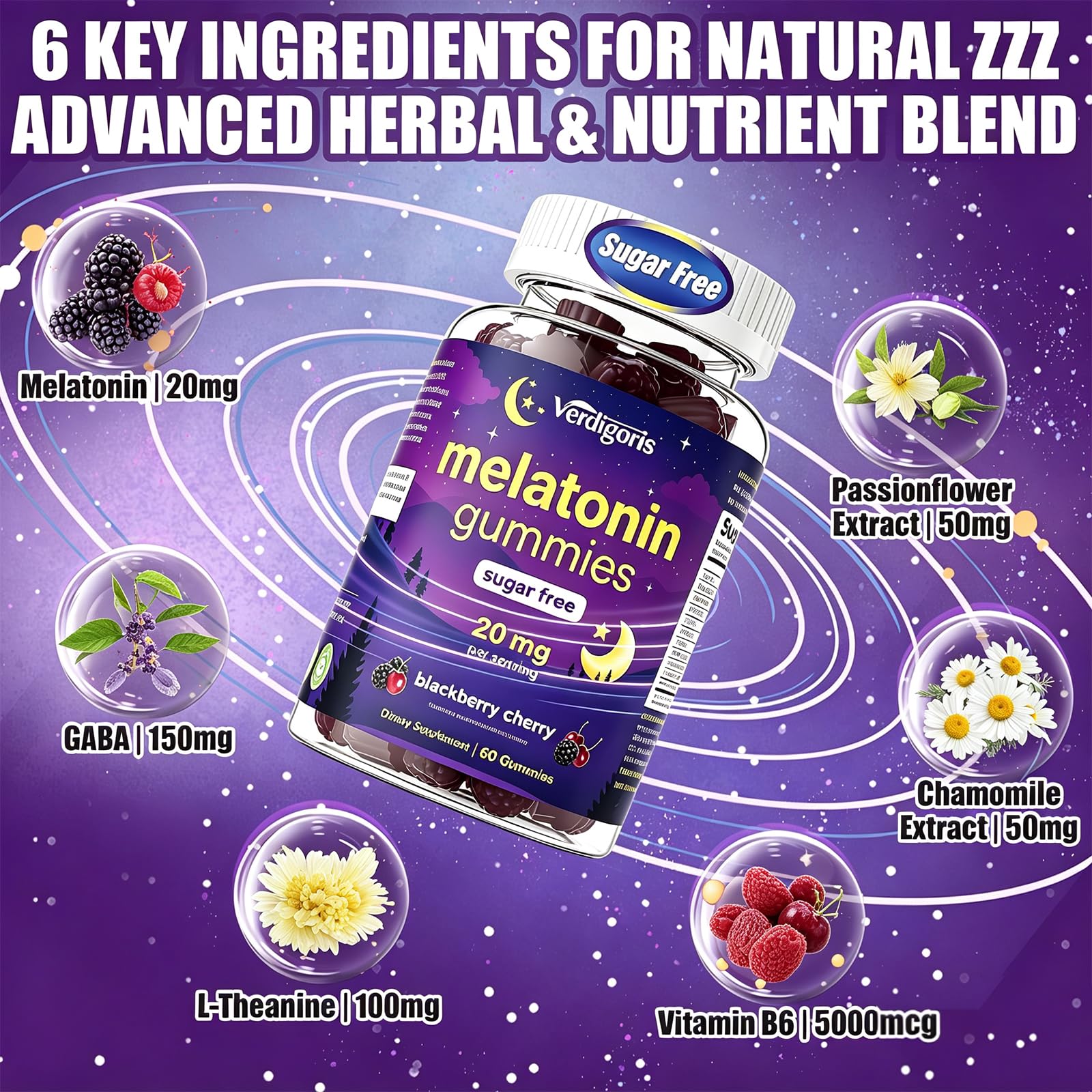 Nutritional information of Verdigoris Melatonin Gummies