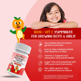 NutritiPure Iron Supplement Tablets Tangerine Tango side view