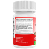NutritiPure Iron Supplement Tablets Tangerine Tango with a glass of water