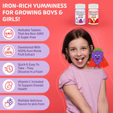 NutritiPure Iron Tablets for Kids Grape Flavour packaging