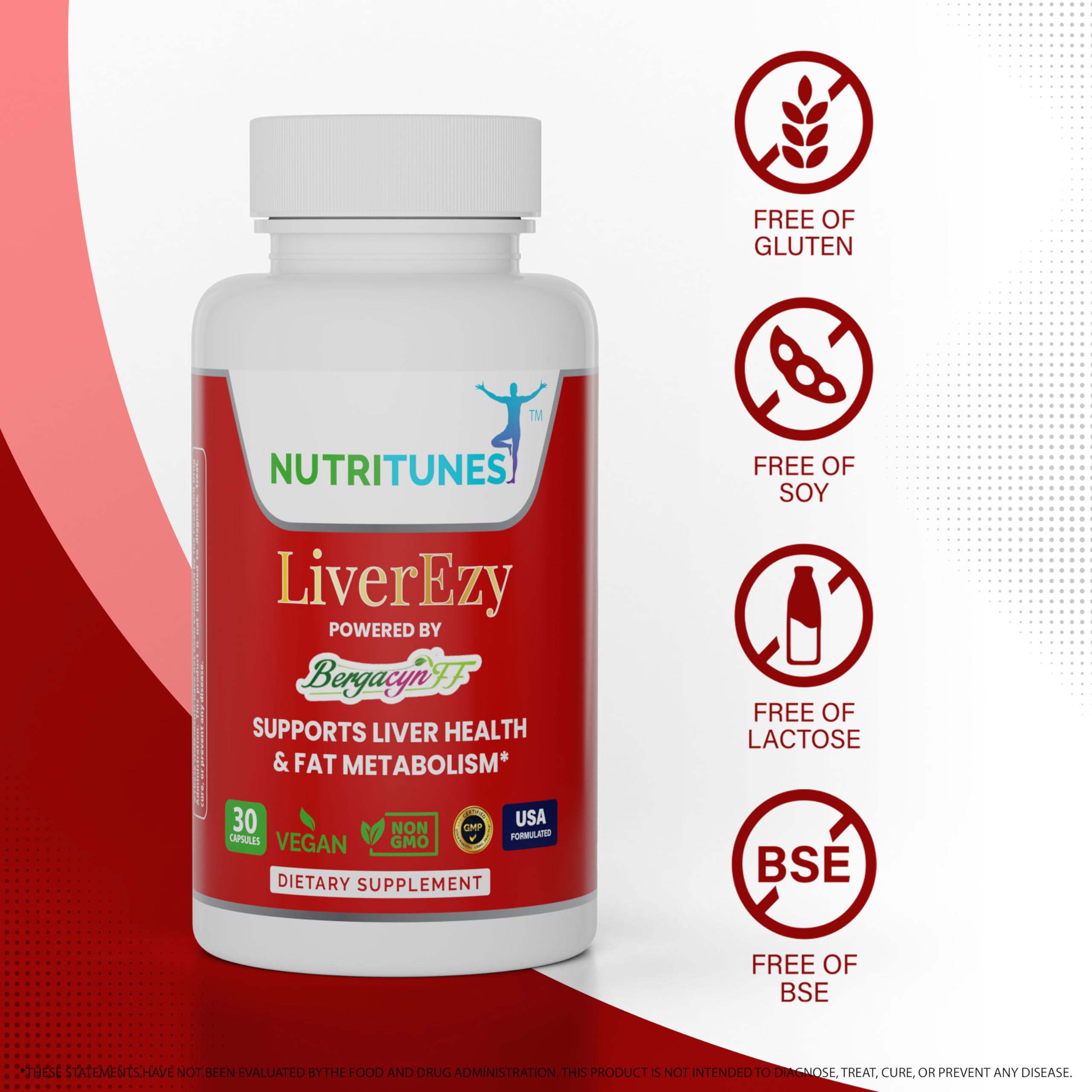 Nutritunes LiverEzy capsules on a wooden surface