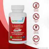 Nutritunes LiverEzy capsules on a wooden surface