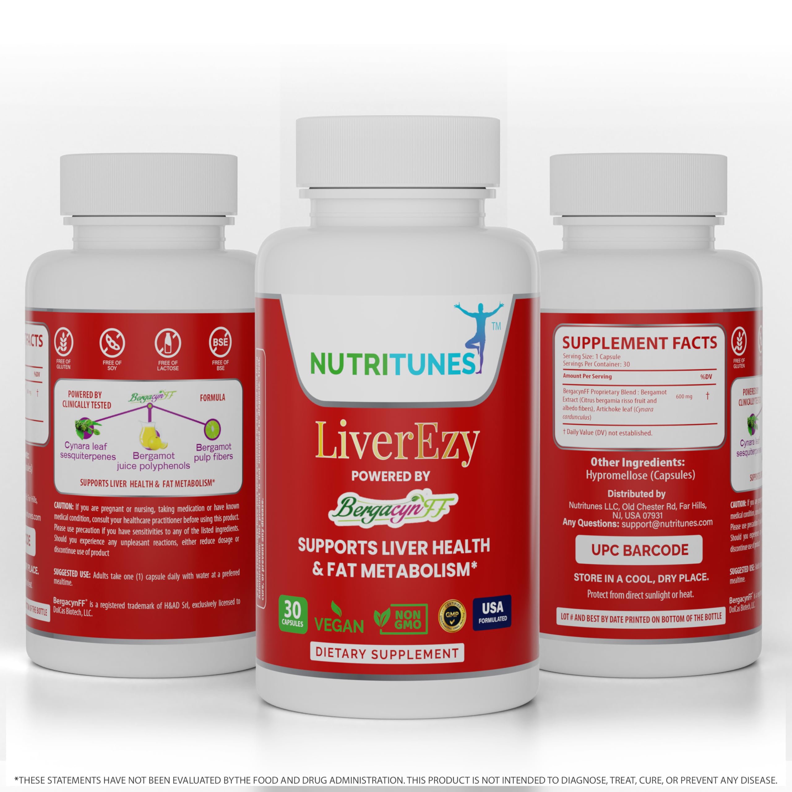 Nutritunes LiverEzy capsules with a measuring spoon