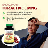Nutritunes NutriCumin Curcumin Supplement with a glass of water