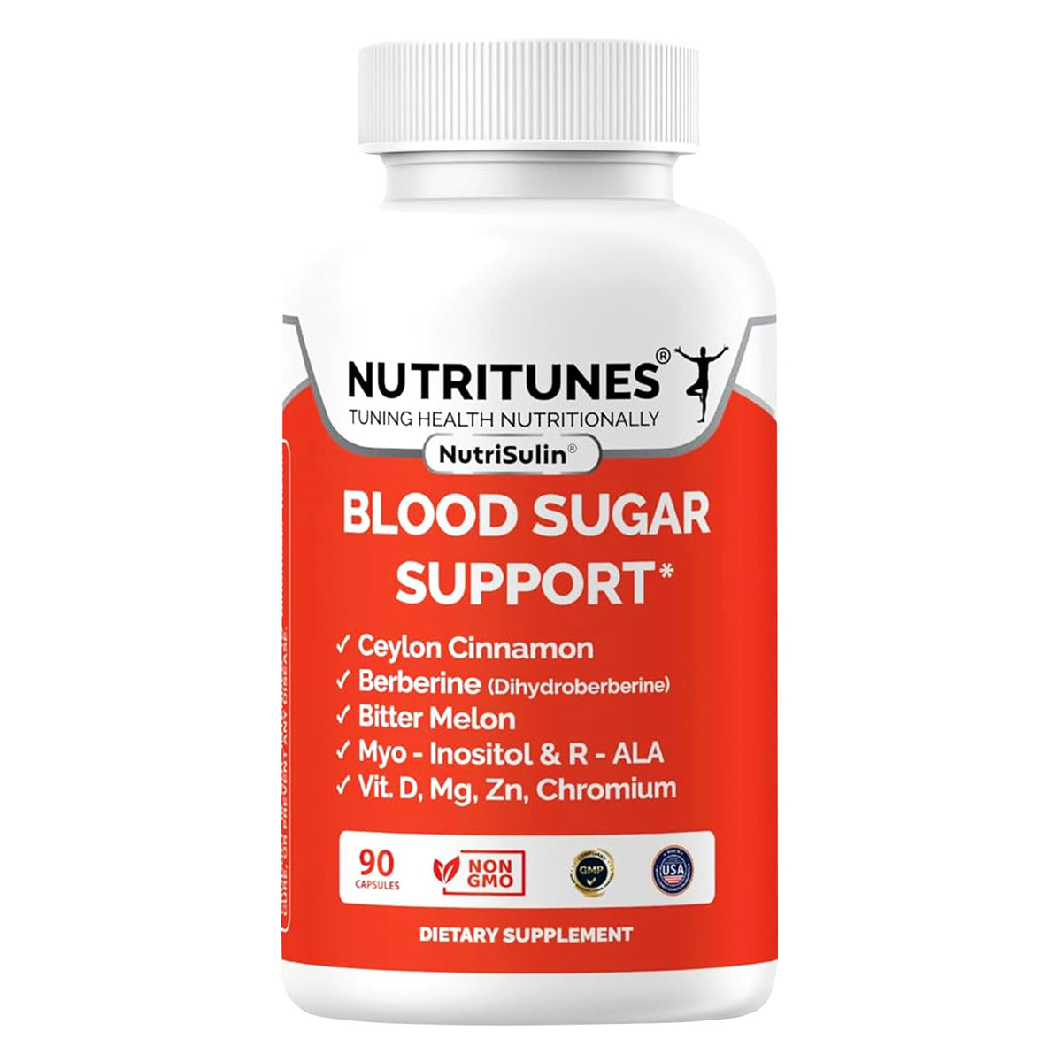 Nutritunes NutriSulin Blood Sugar Support Supplement front view