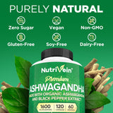 Nutrivein Ashwagandha bottle side view