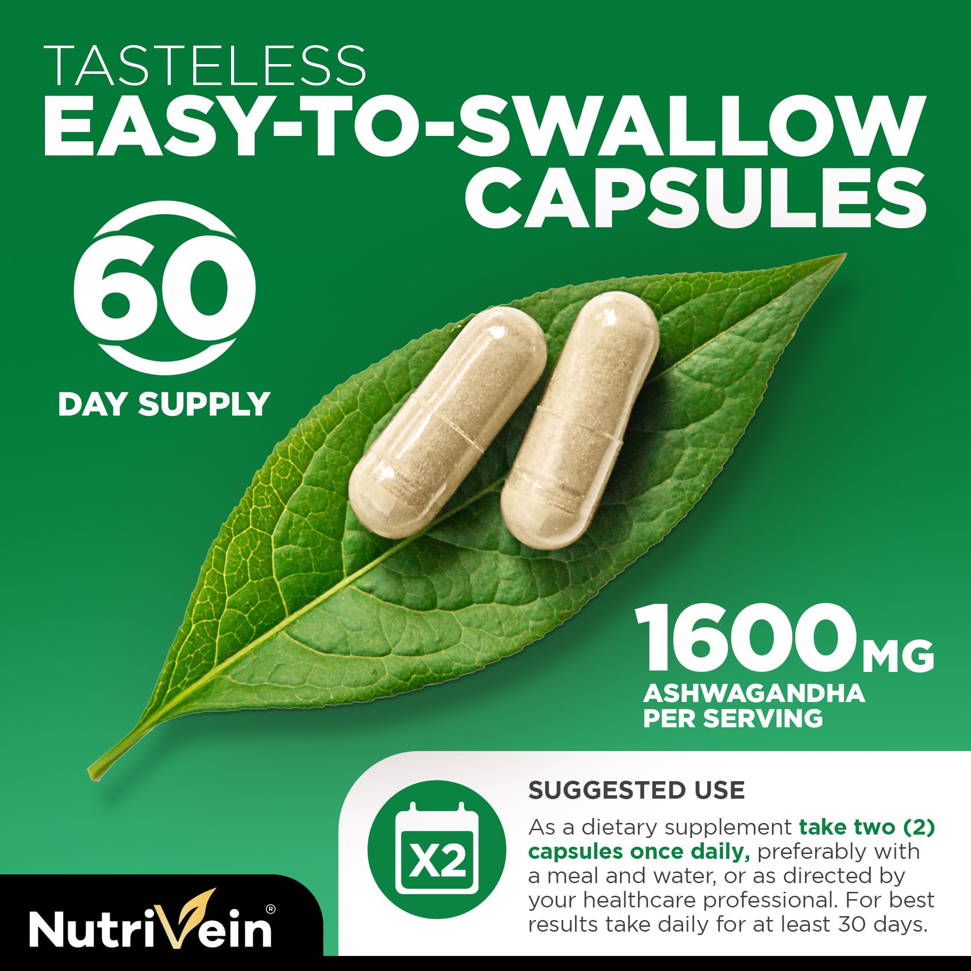 Nutrivein Ashwagandha ingredients list