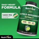 Nutrivein Citrus Bergamot Supplement 1000mg capsule close-up