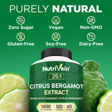 Nutrivein Citrus Bergamot Supplement 1000mg on a wooden table